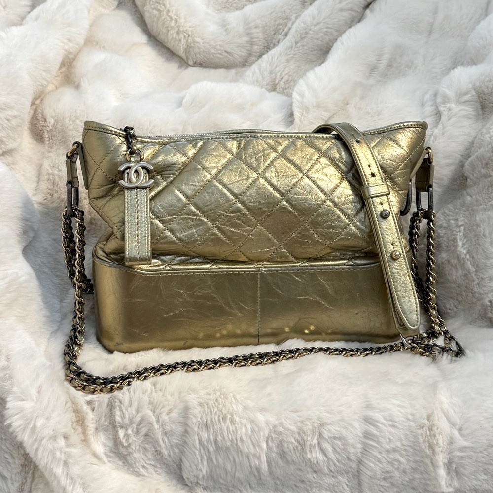 Chanel Medium Gold Gabrielle Hobo Bag
